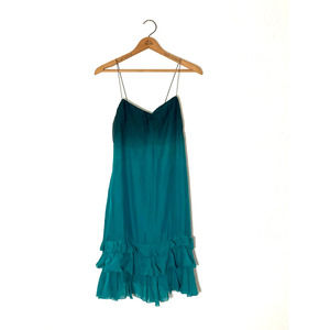 REBECCA TAYLOR Teal Green Ombre Dress